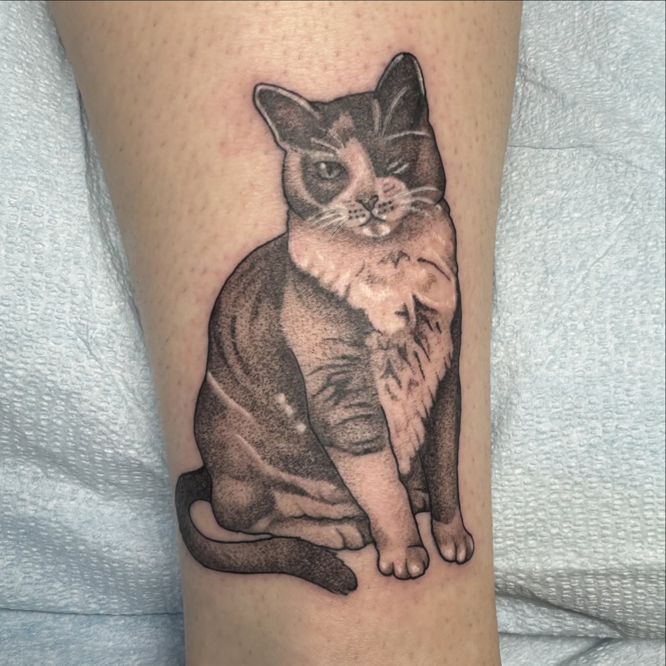 Tattoo by @daniallentattoo — dotwork, realism