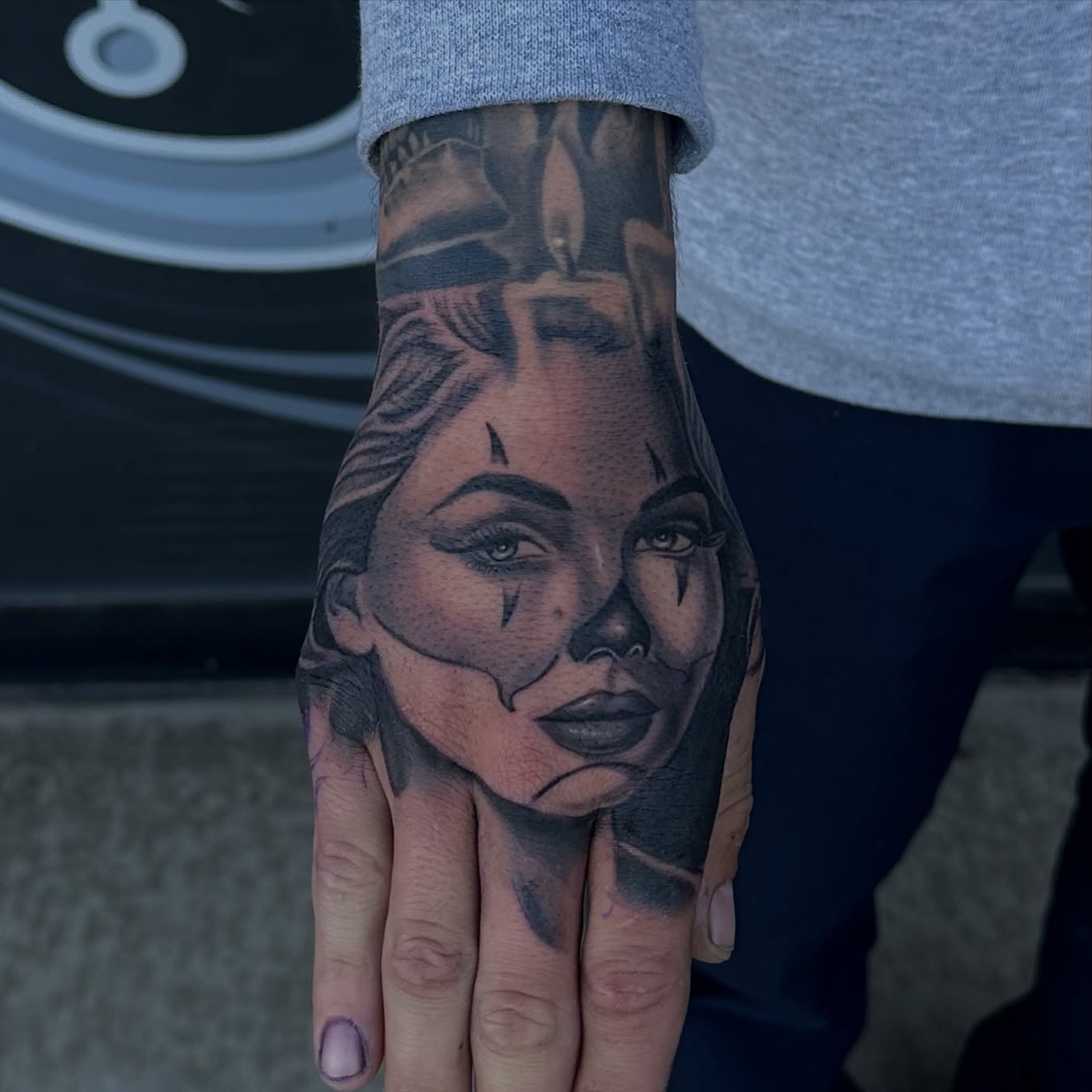 Tattoo by @_slickvic_ — dotwork, realism