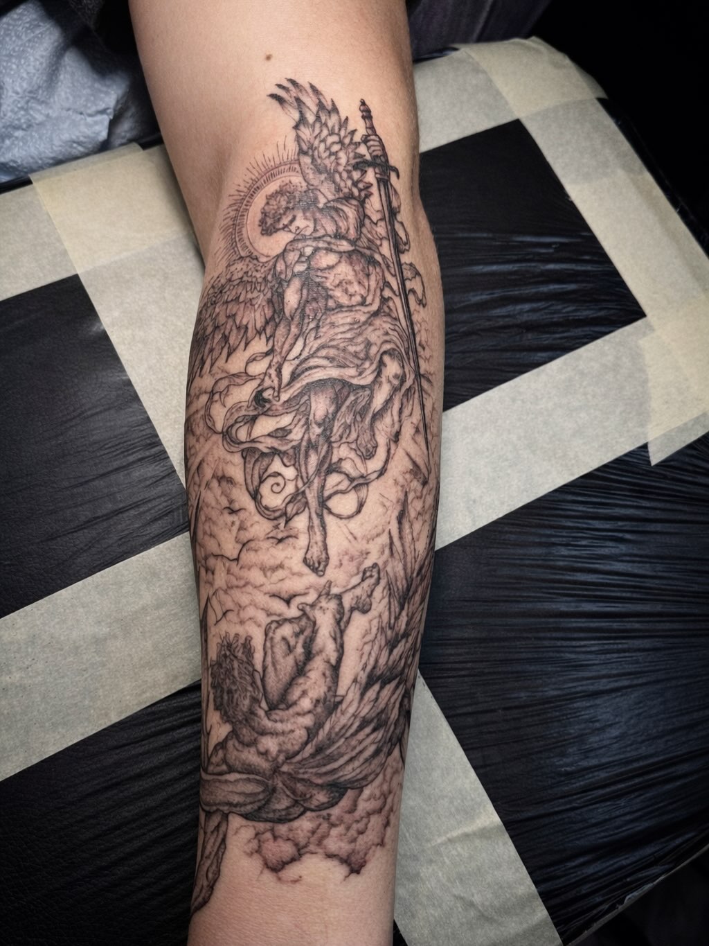 Tattoo by @acadler — realism, black_and_grey