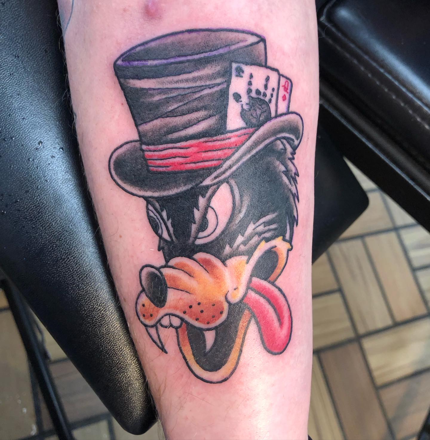 Tattoo by @nathanleib — american_traditional, dotwork