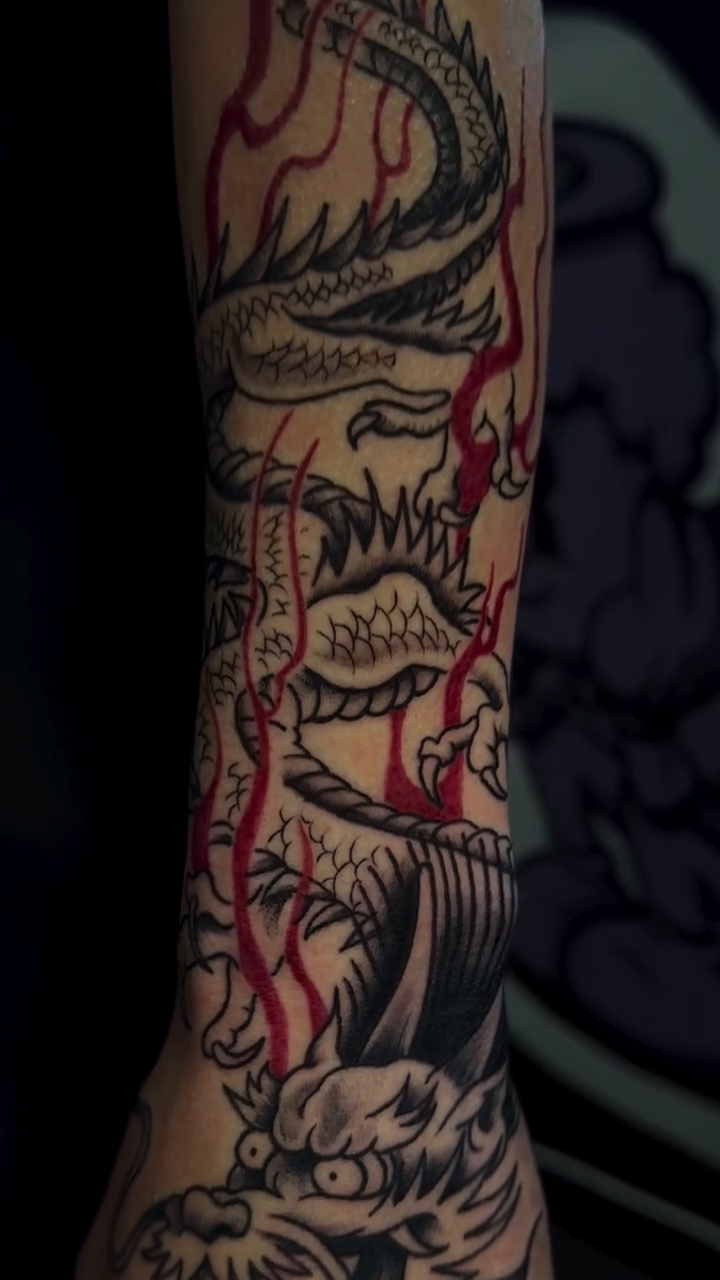 Tattoo by @hardtatz — japanese_irezumi, black_and_grey