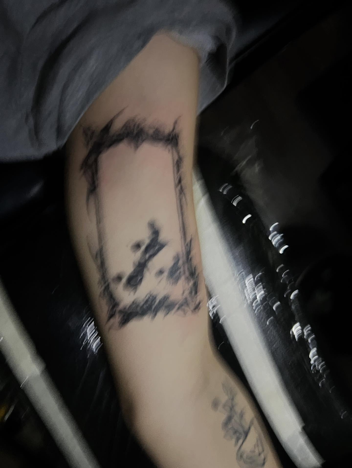 Bamboo black and grey tattoo on the forearm by @halfwit__