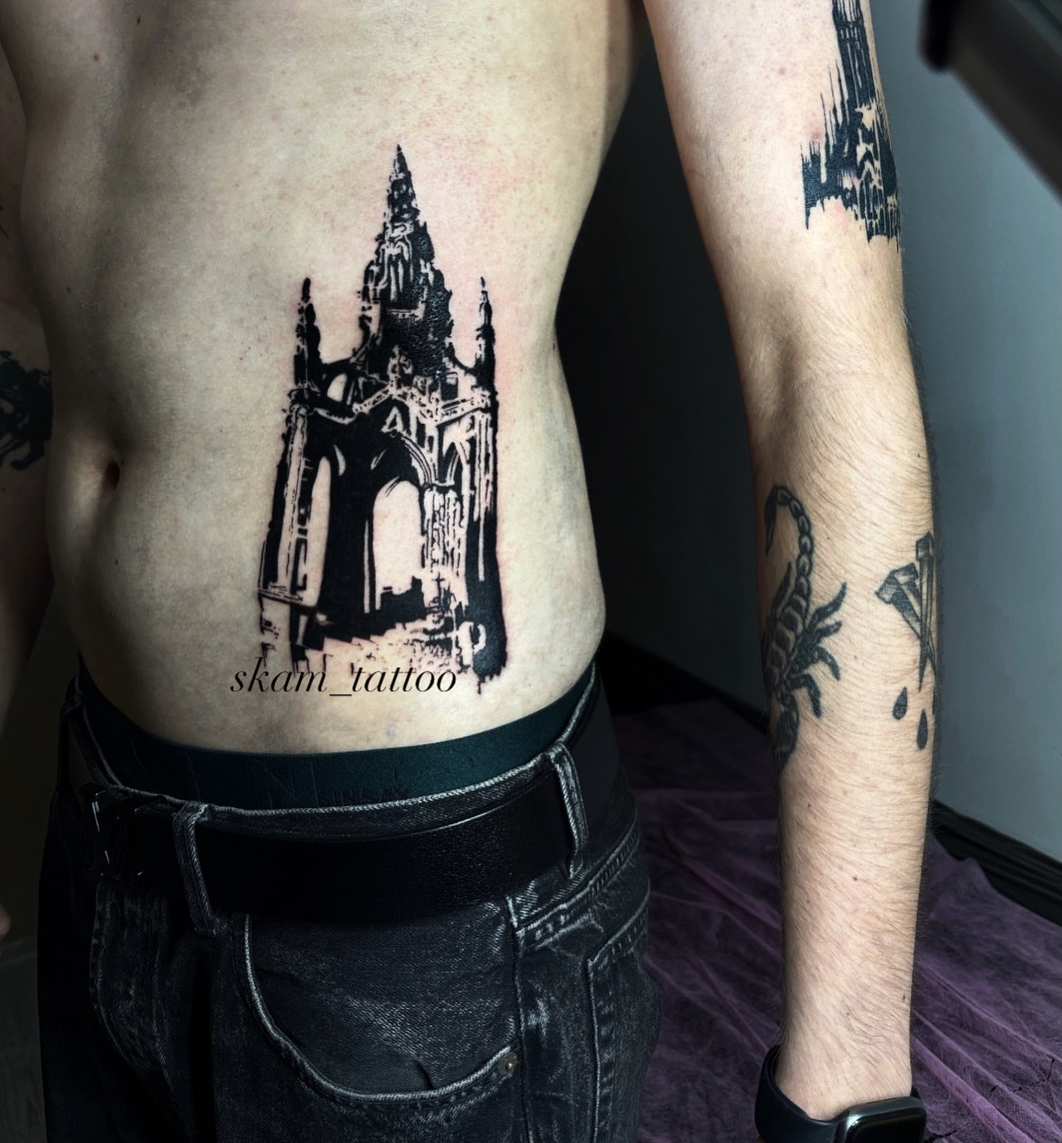 Tattoo by @skam_tattoo — black_and_grey