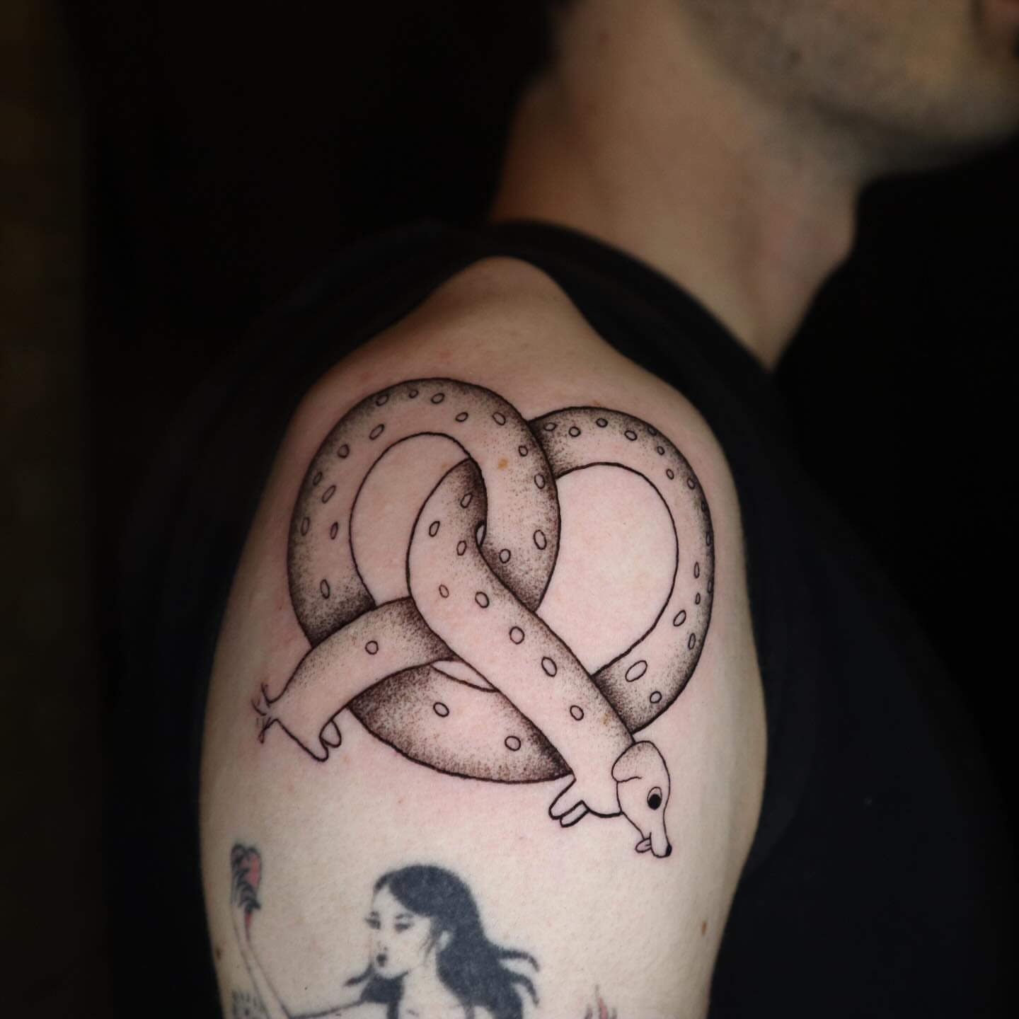 Tattoo by @inkanimalsart — dotwork, geometric