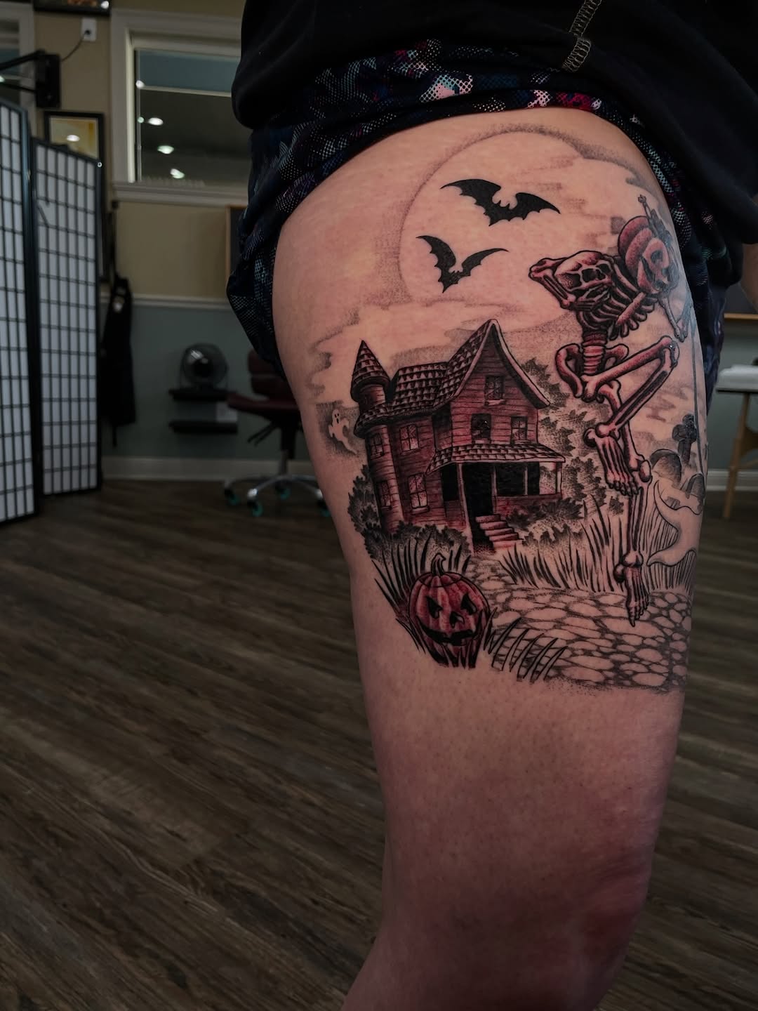 Tattoo by @calebbakertattoo — realism, black_and_grey