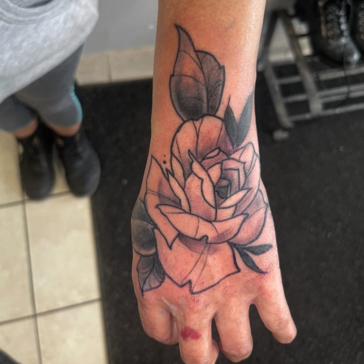 Tattoo by @robertdelete — black_and_grey