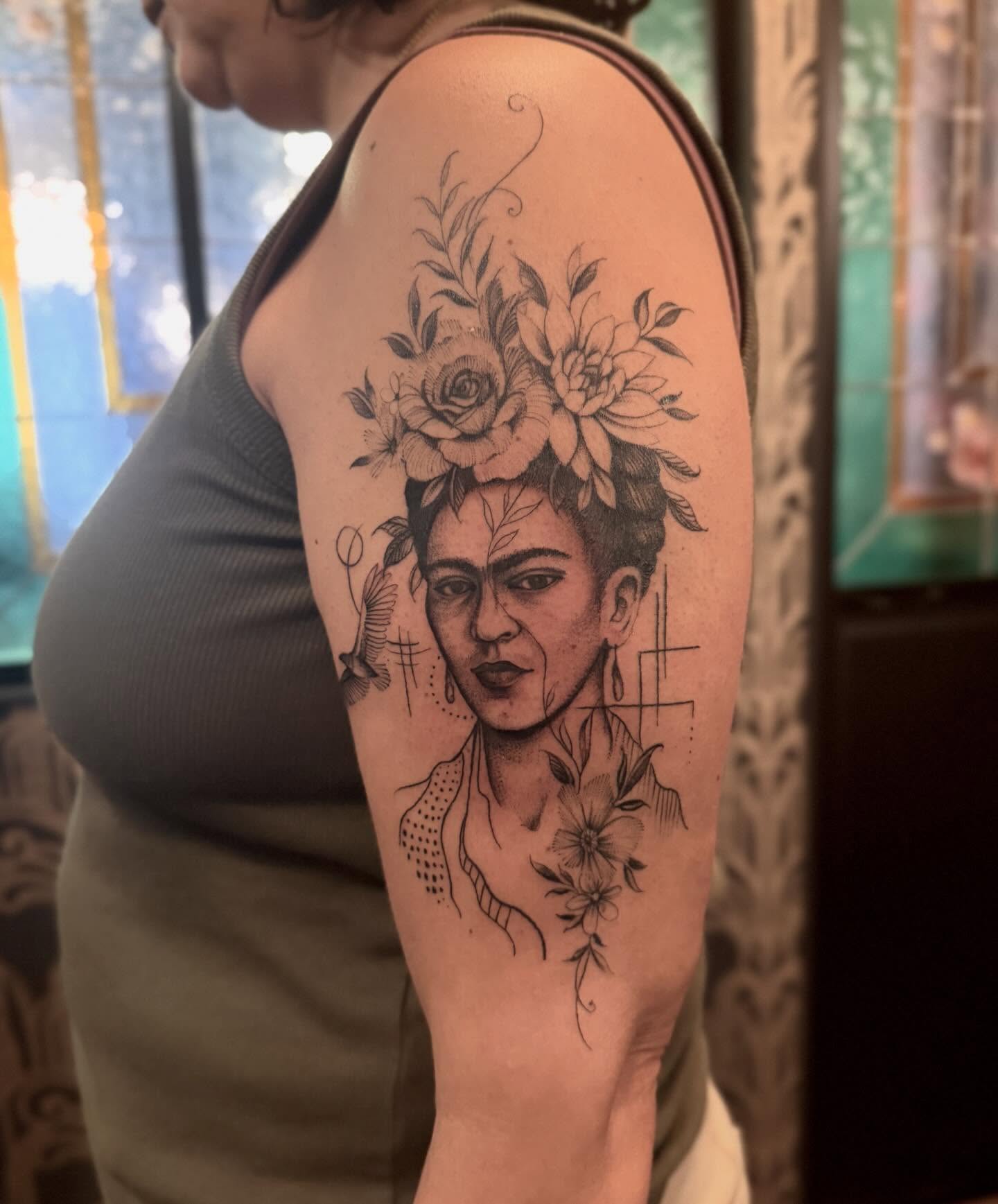 Tattoo by @slaubcreation — black_and_grey, realism