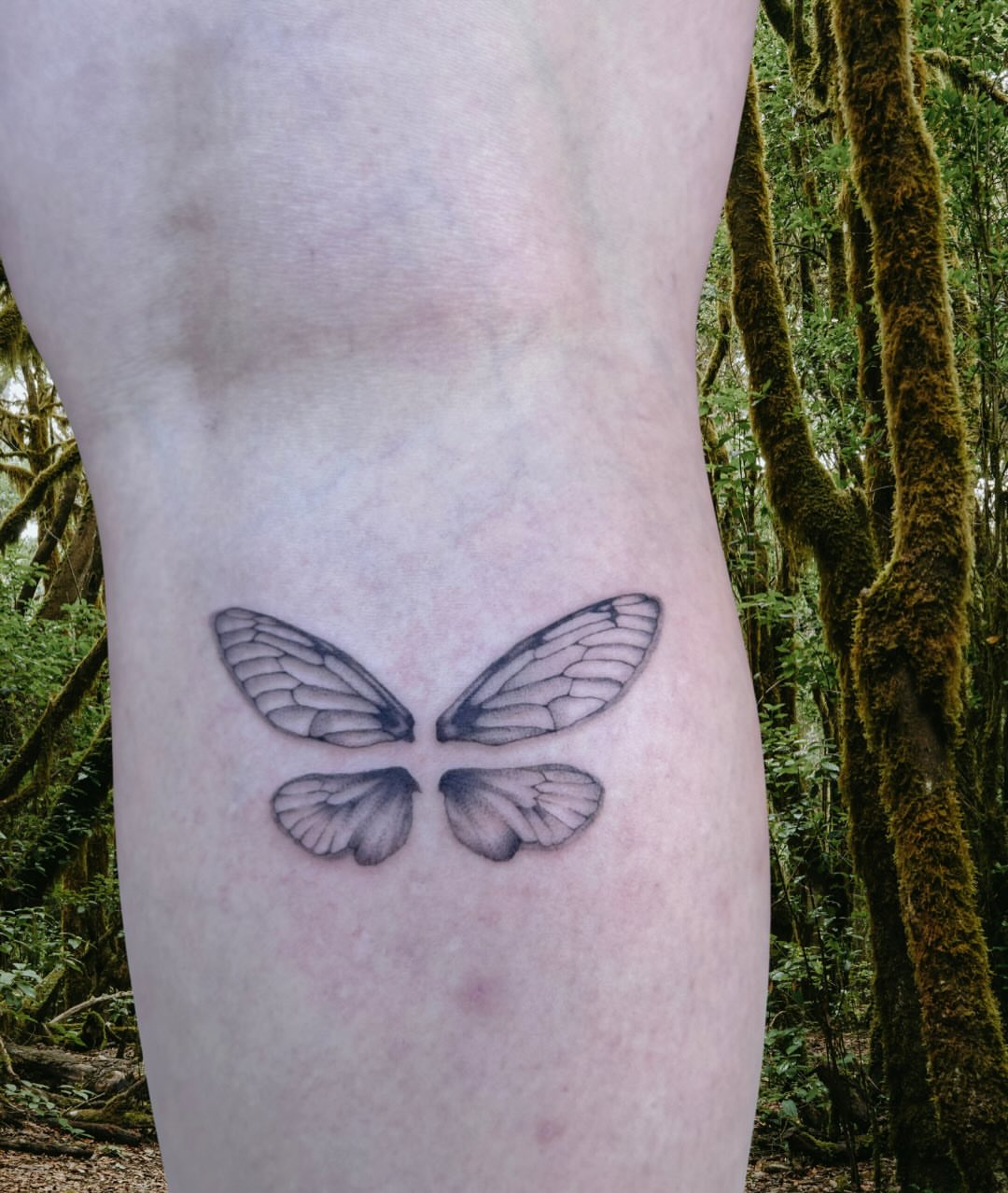 Wings black and grey tattoo on the forearm by macie ❥ austin tattoo artist, Austin, Texas