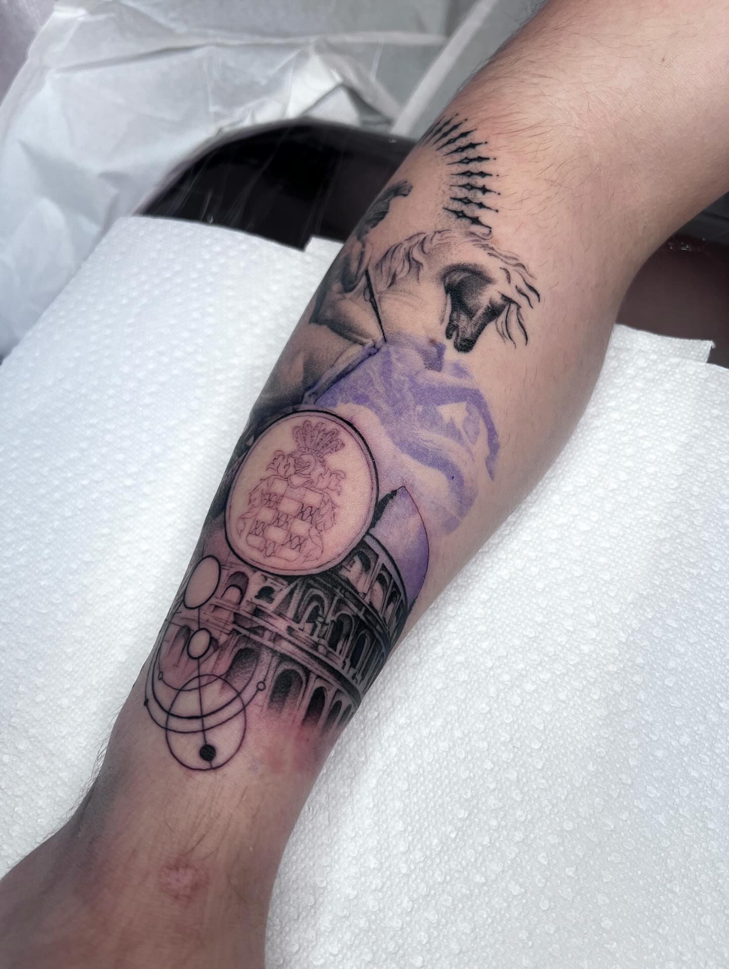 Tattoo by @dolphintattoos — realism, dotwork