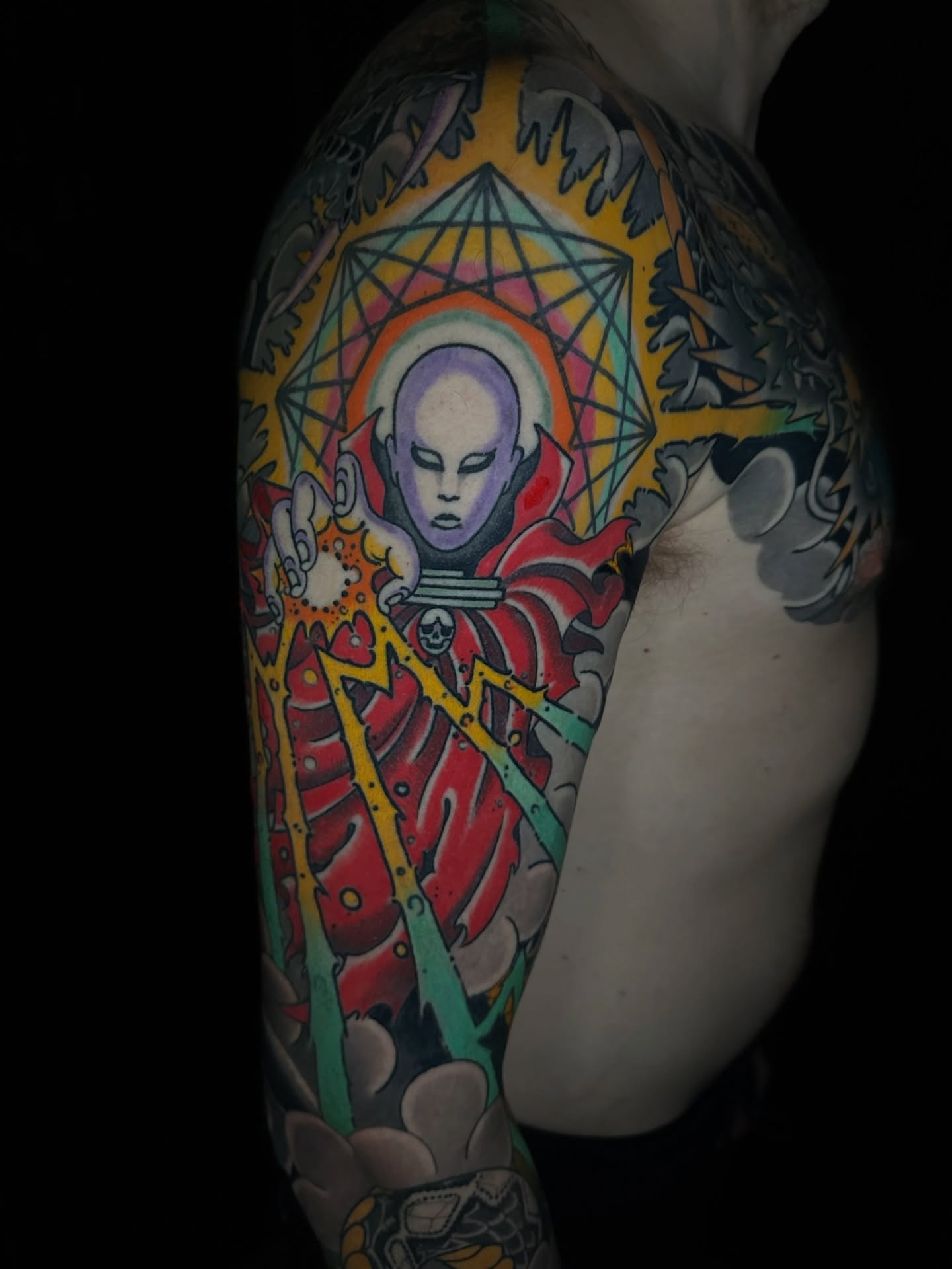 Tattoo by @meanoldtim — geometric, illustrative