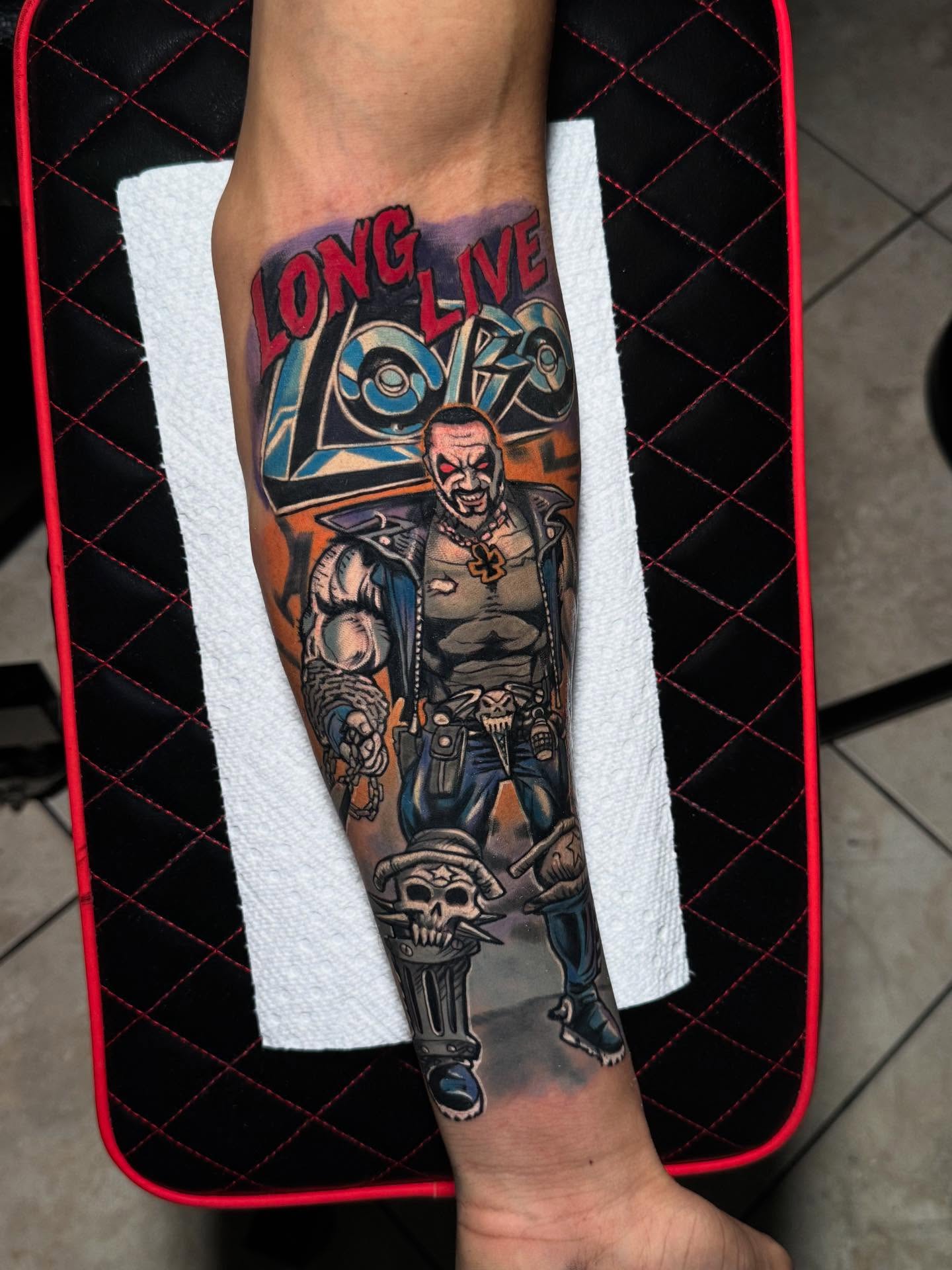 Long live lord of darkness dark realism tattoo on the forearm by Luis Meneses