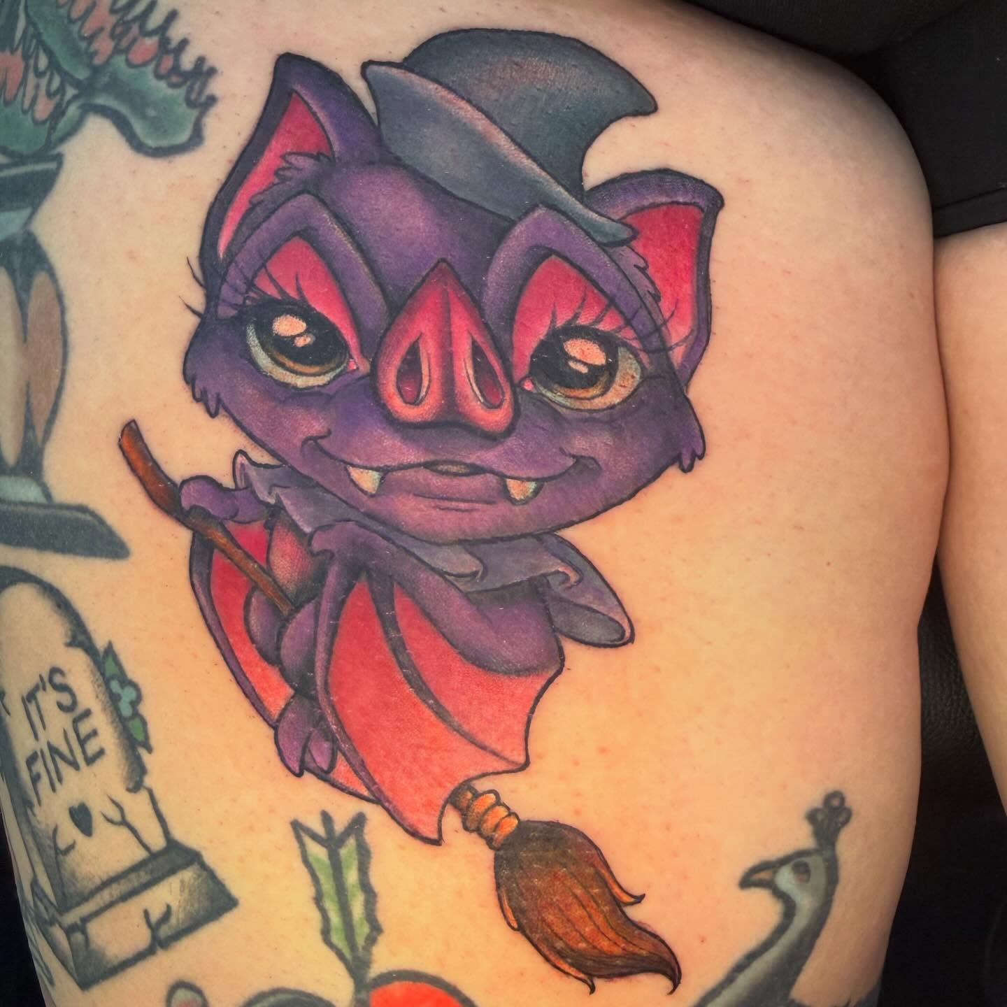 Tattoo by @jimelitwalk — american_traditional, dotwork