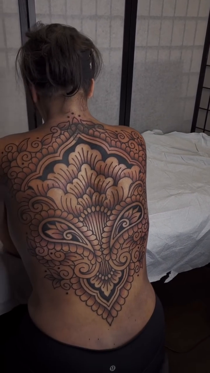 Tattoo by @veronicamussertattoo — ornamental, dotwork
