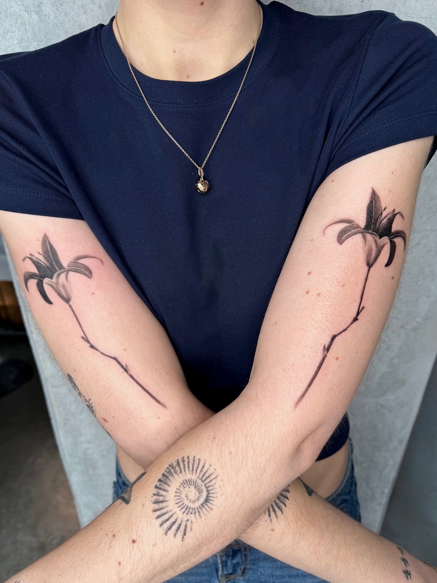 Tattoo by @enjolieart — black_and_grey