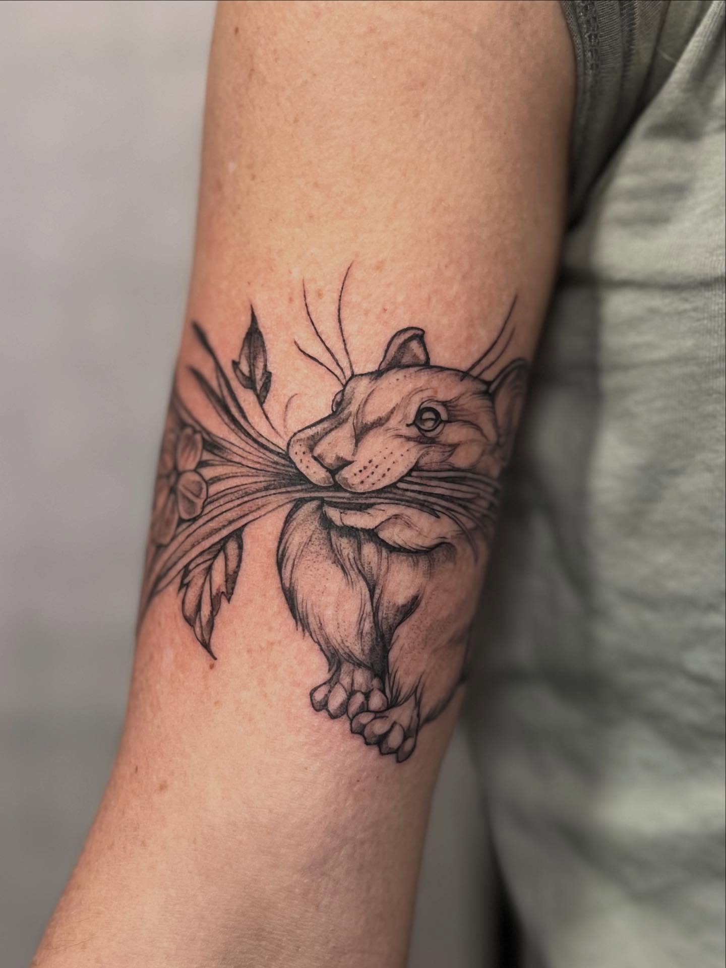 Tattoo by @zoeloutattoo — dotwork, realism
