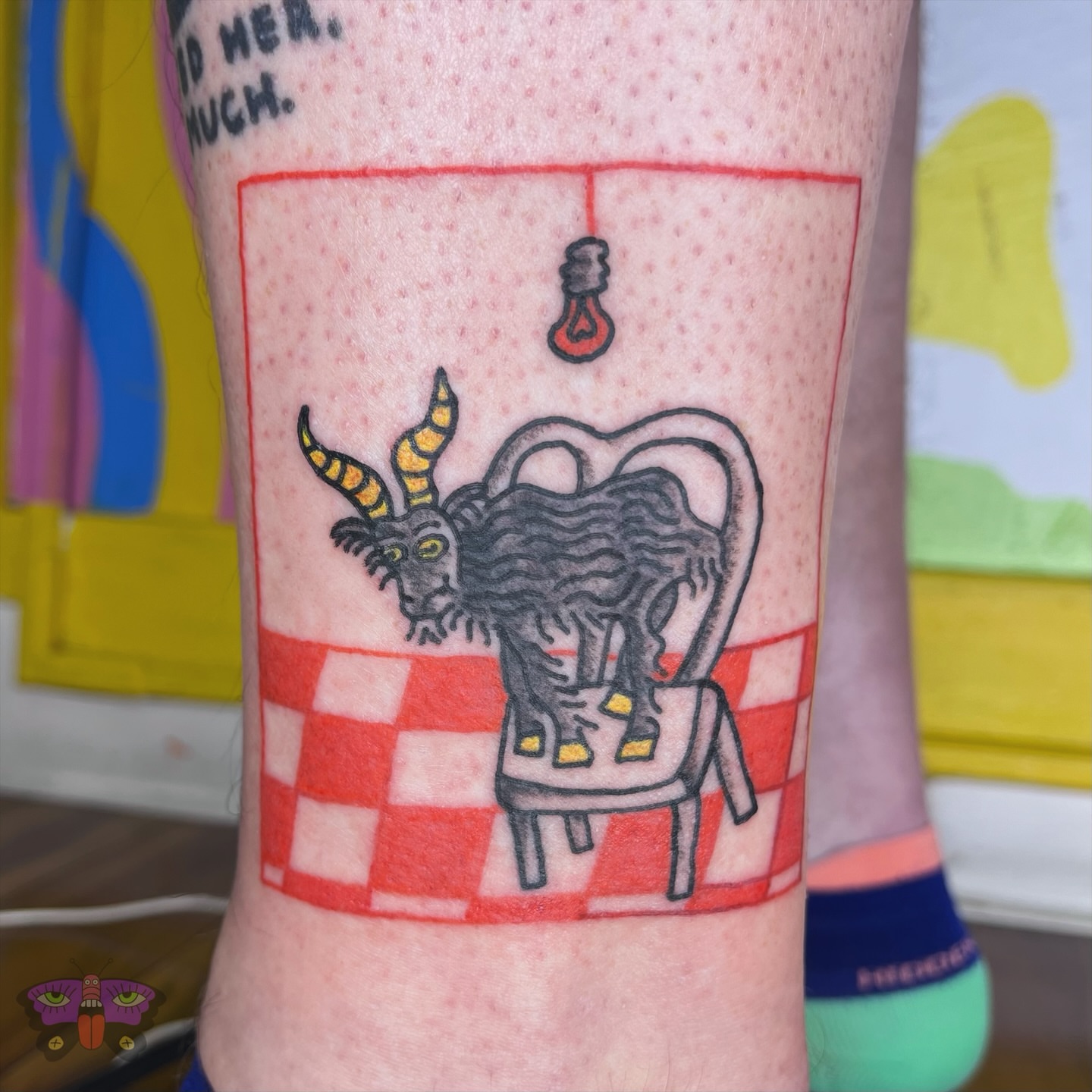 Goat dotwork tattoo on the forearm by Jess Koala, San Francisco, California