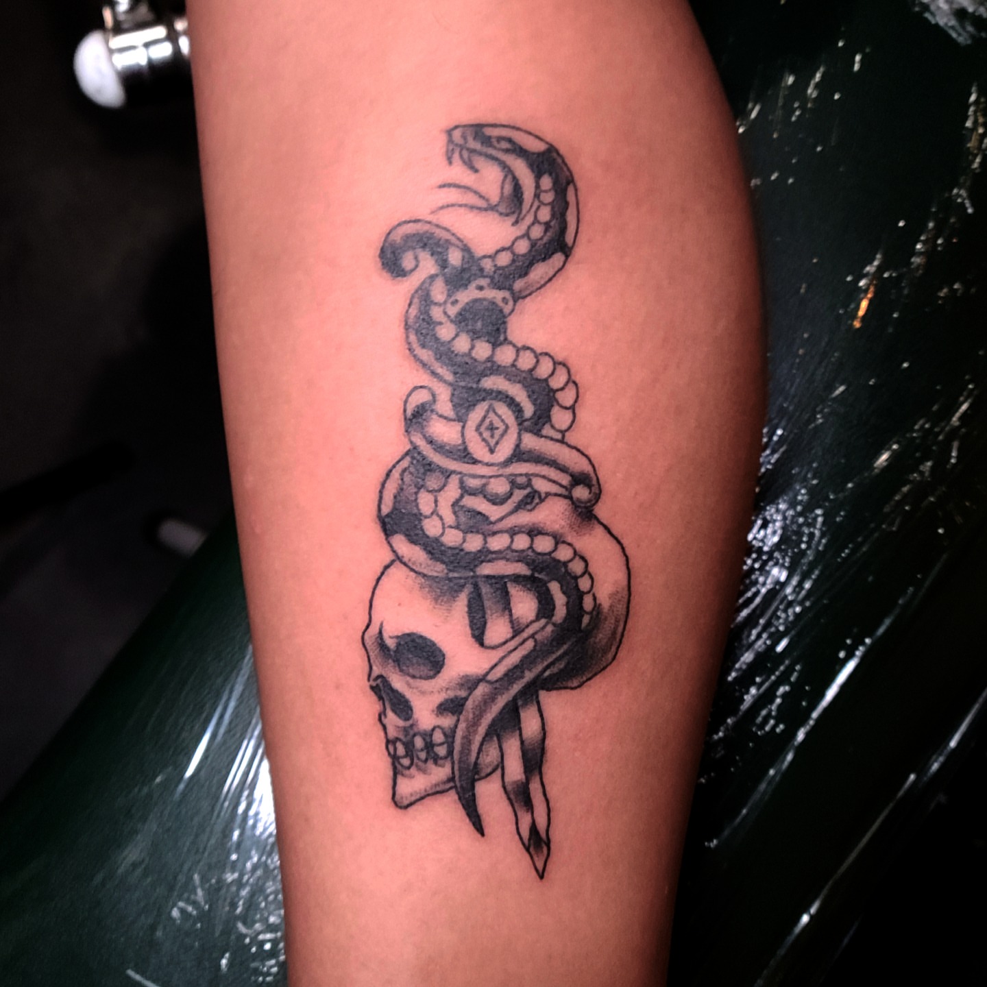 Tattoo by @adamlunoe — black_and_grey, geometric
