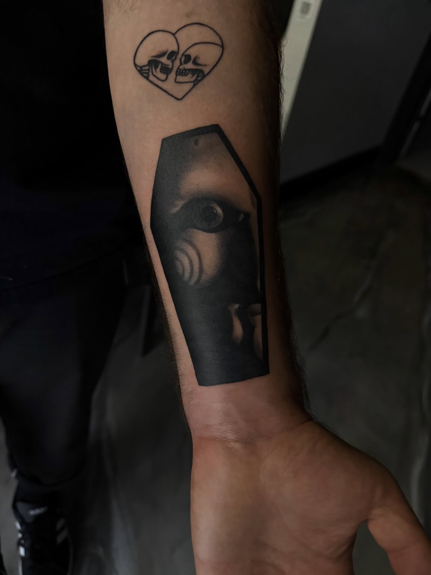 Eye realism tattoo on the forearm by Nick Campbell
