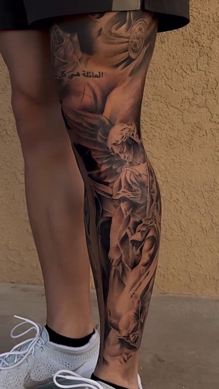 Tattoo by @alinas_tattoos β realism, black_and_grey
