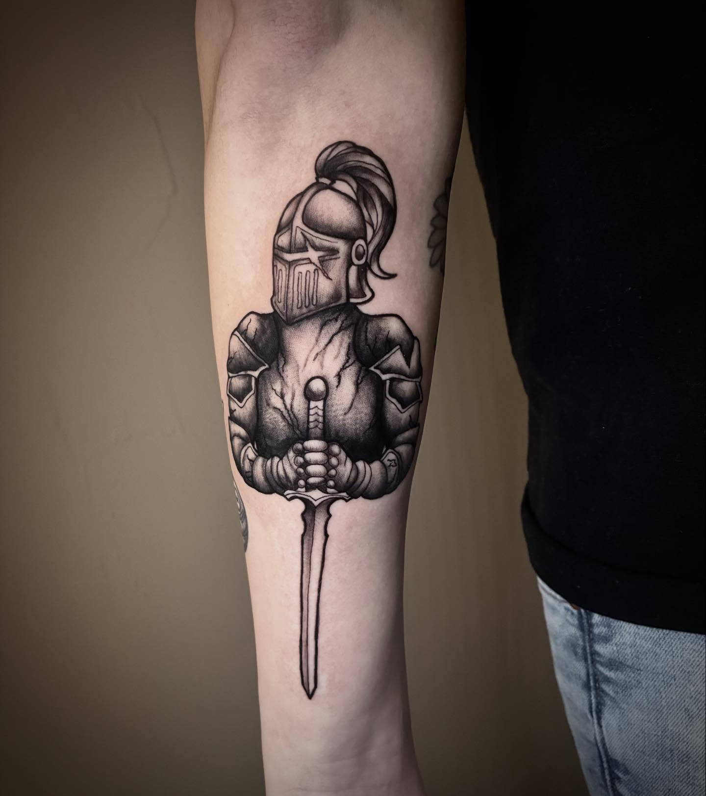 Tattoo by @marzxink — black_and_grey