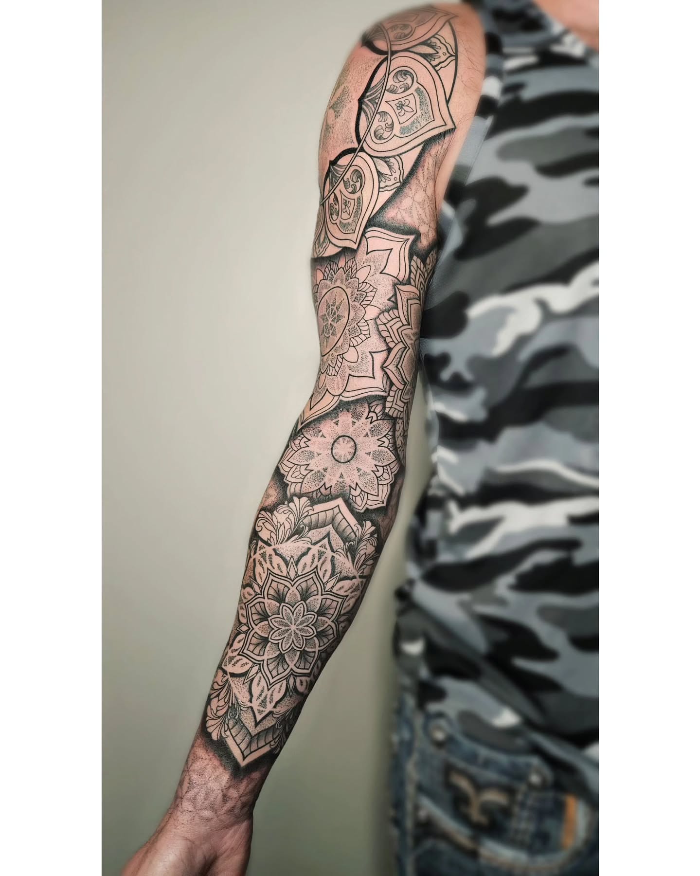 Mandala geometric tattoo on the forearm by TaylorLeighShermanTattoos OFFICIAL