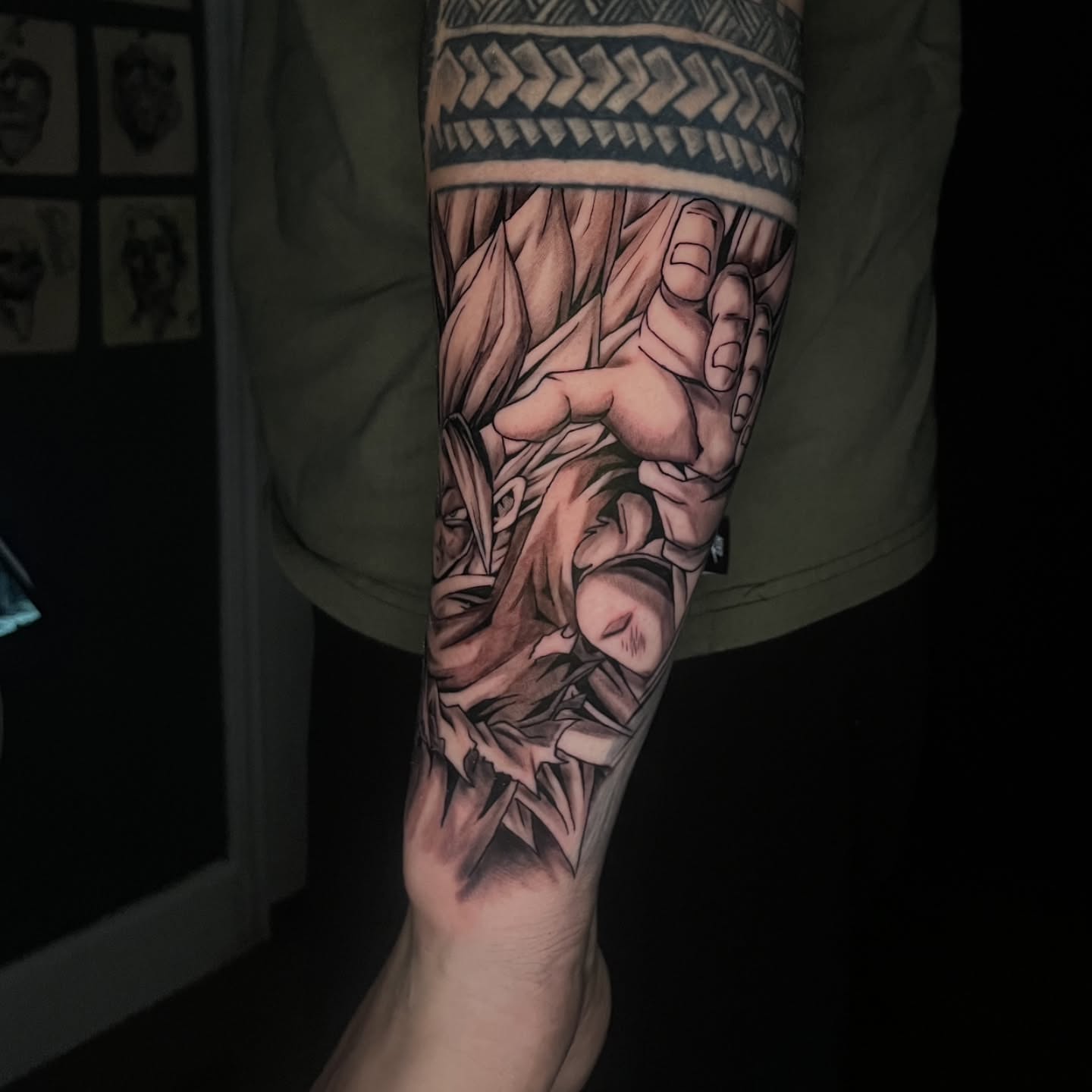 Anime character anime tattoo on the forearm by Noriega Josué