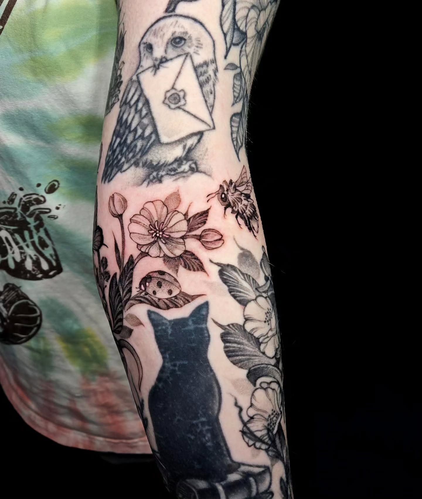 Tattoo by @glasswingtattoo — black_and_grey