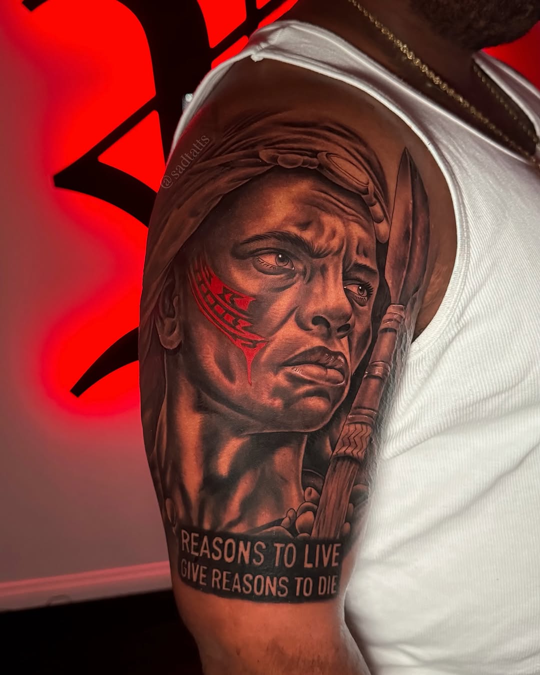 Tattoo by @sadtatts — realism, black_and_grey