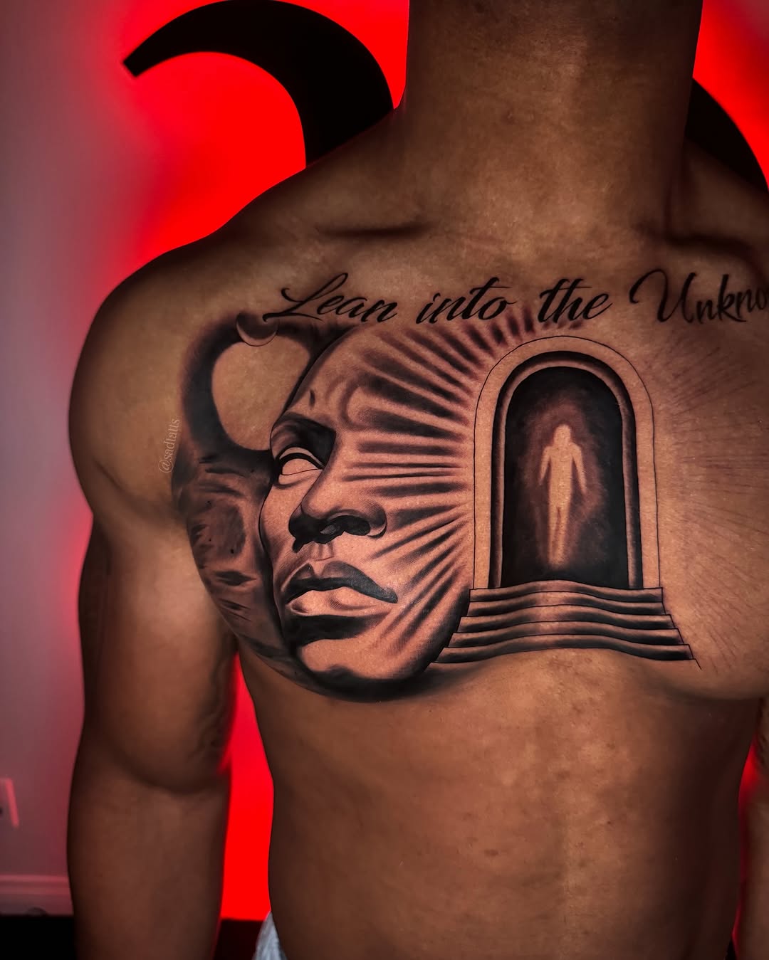 Tattoo by @sadtatts — realism, lettering_script