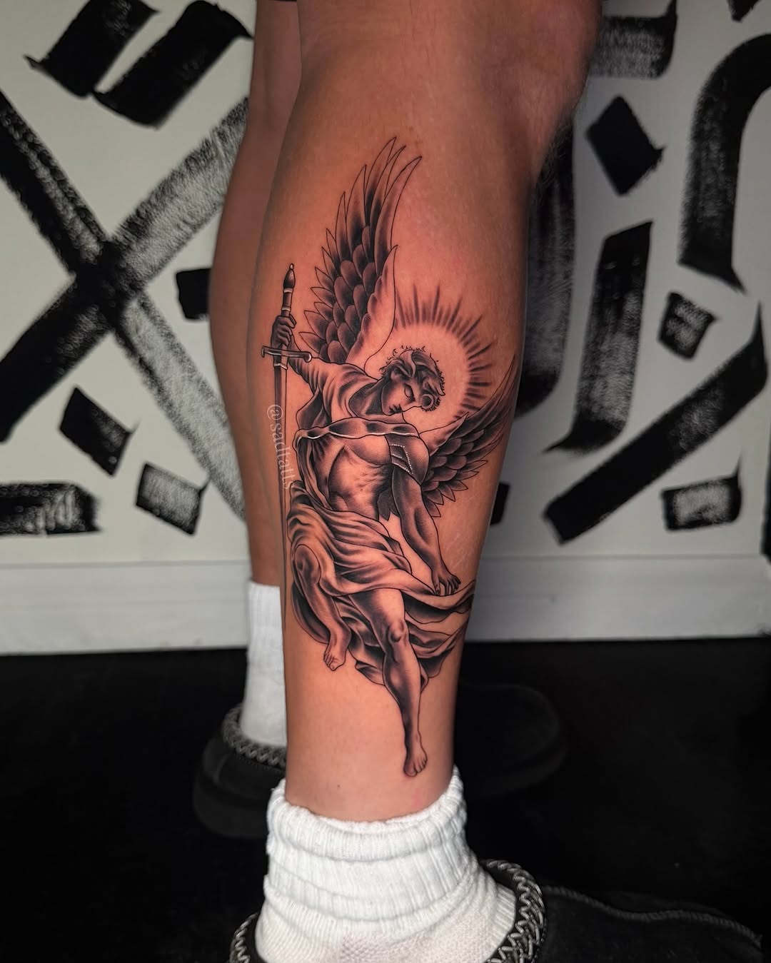 Tattoo by @sadtatts — black_and_grey, realism