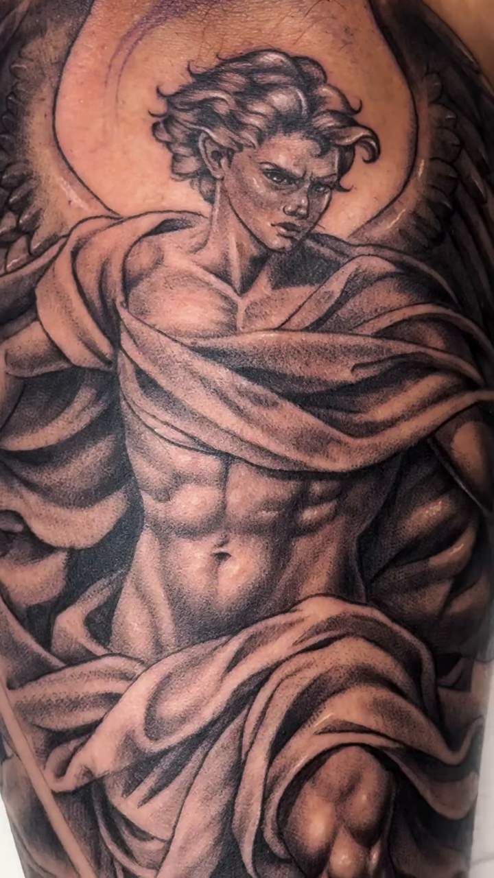 Tattoo by @ragingmaddie — realism, black_and_grey