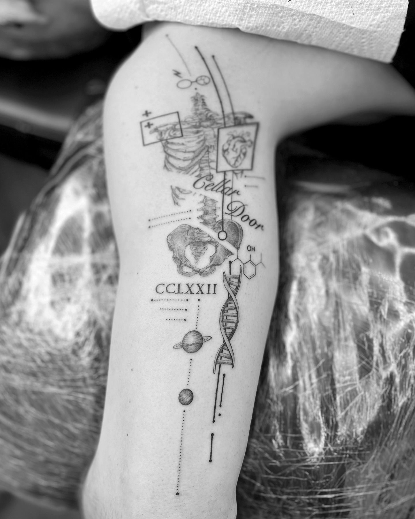 Tattoo by @gayitattoo — dotwork, geometric