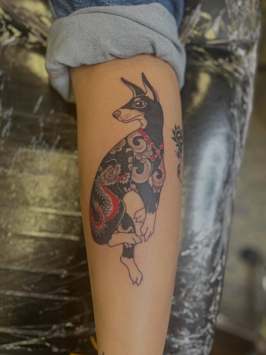 Tattoo by @lilacmourningink — japanese_irezumi, blackwork