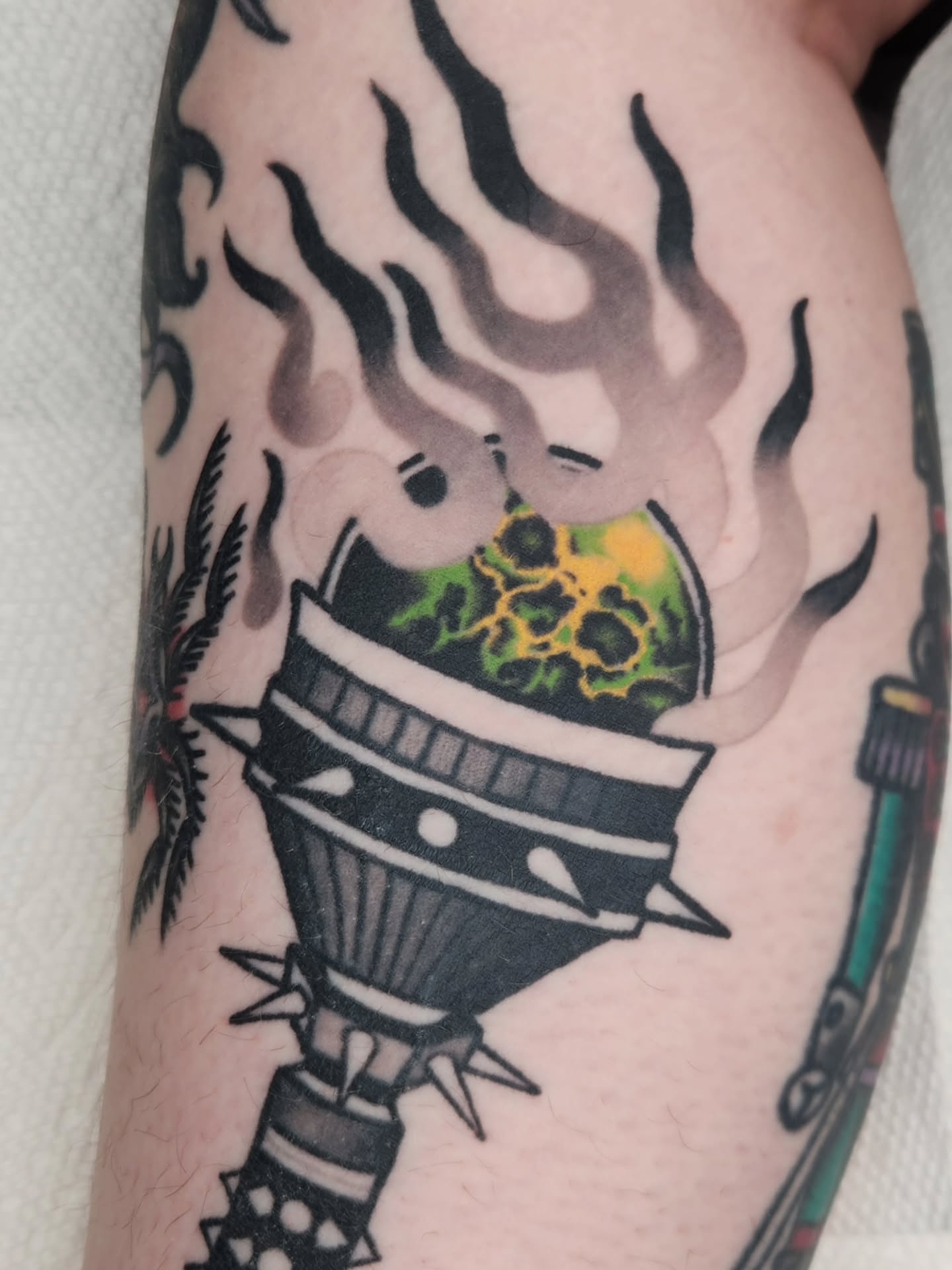 Tattoo by @thelittlestdirtbag — american_traditional, dotwork