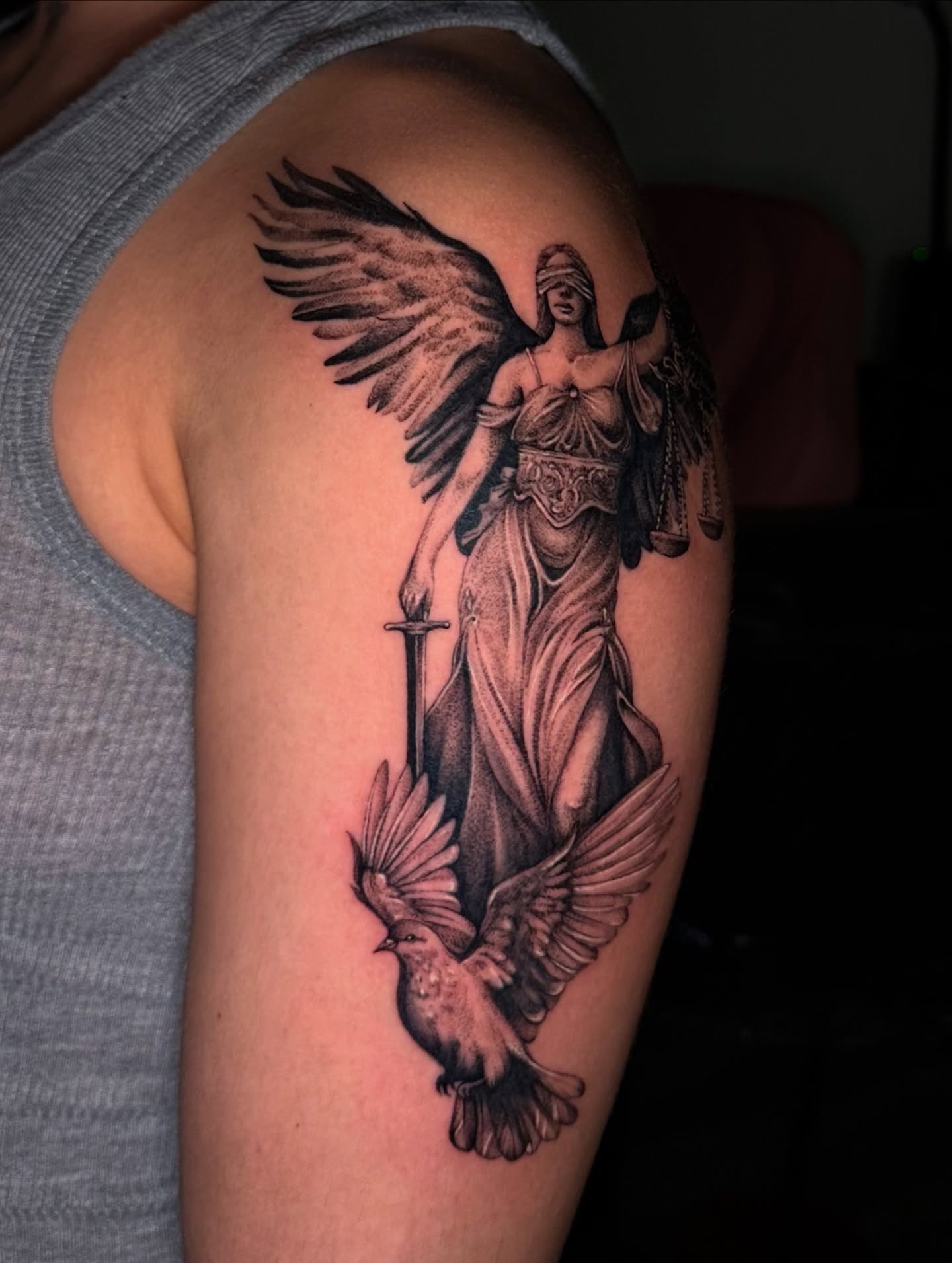 Tattoo by @noble.tattoos — black_and_grey, realism