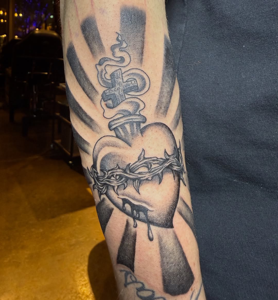 Tattoo by @divinearcaneart — black_and_grey, realism