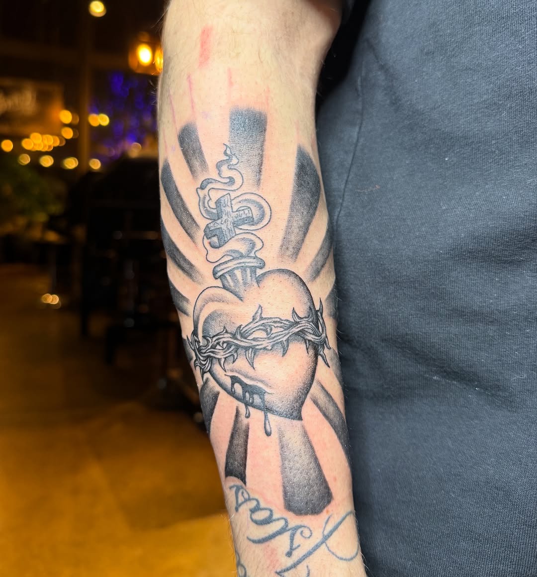 Tattoo by @divinearcaneart — black_and_grey, realism
