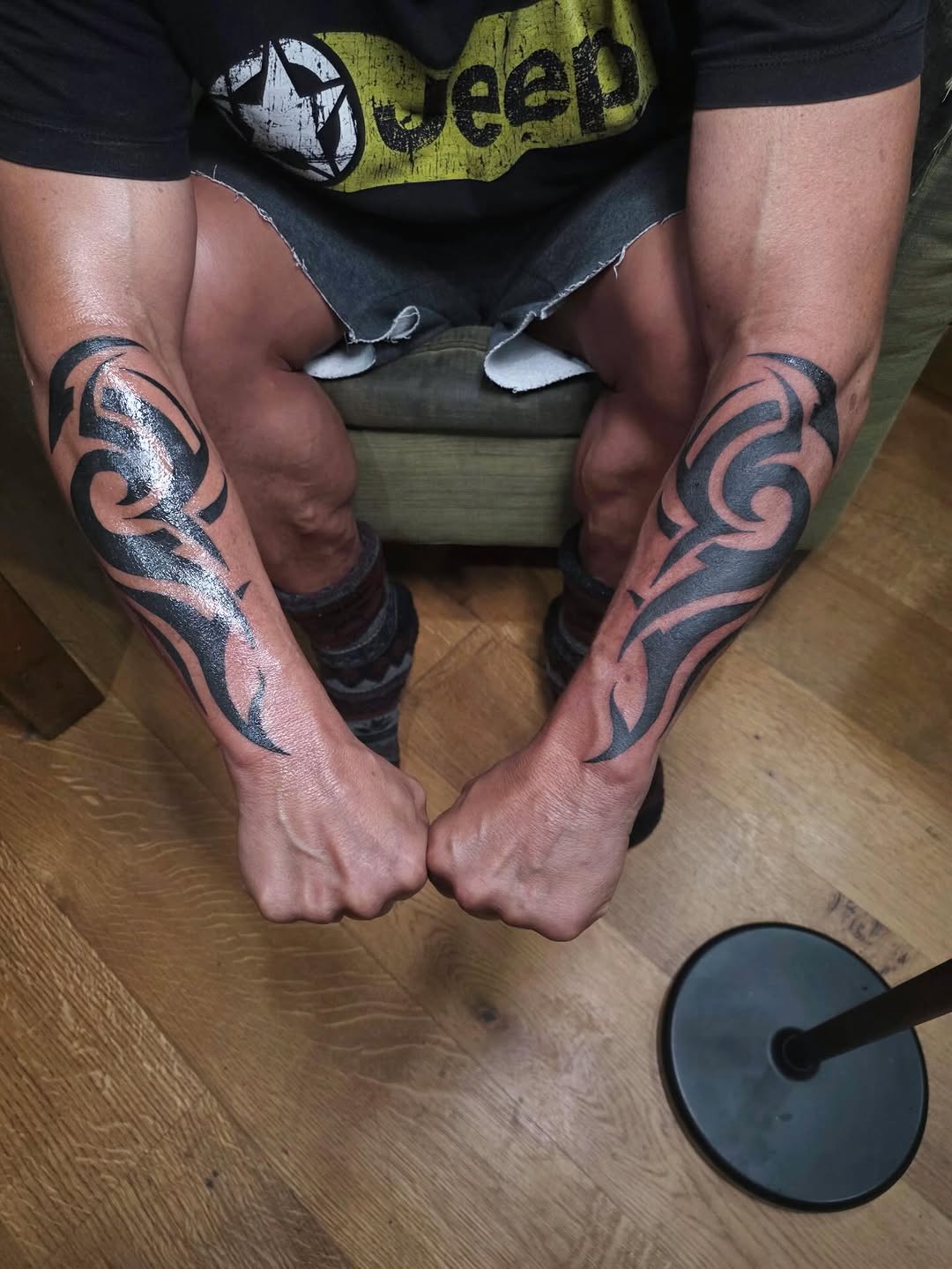 Tribal arm tattoos tribal tattoo on the leg by zion