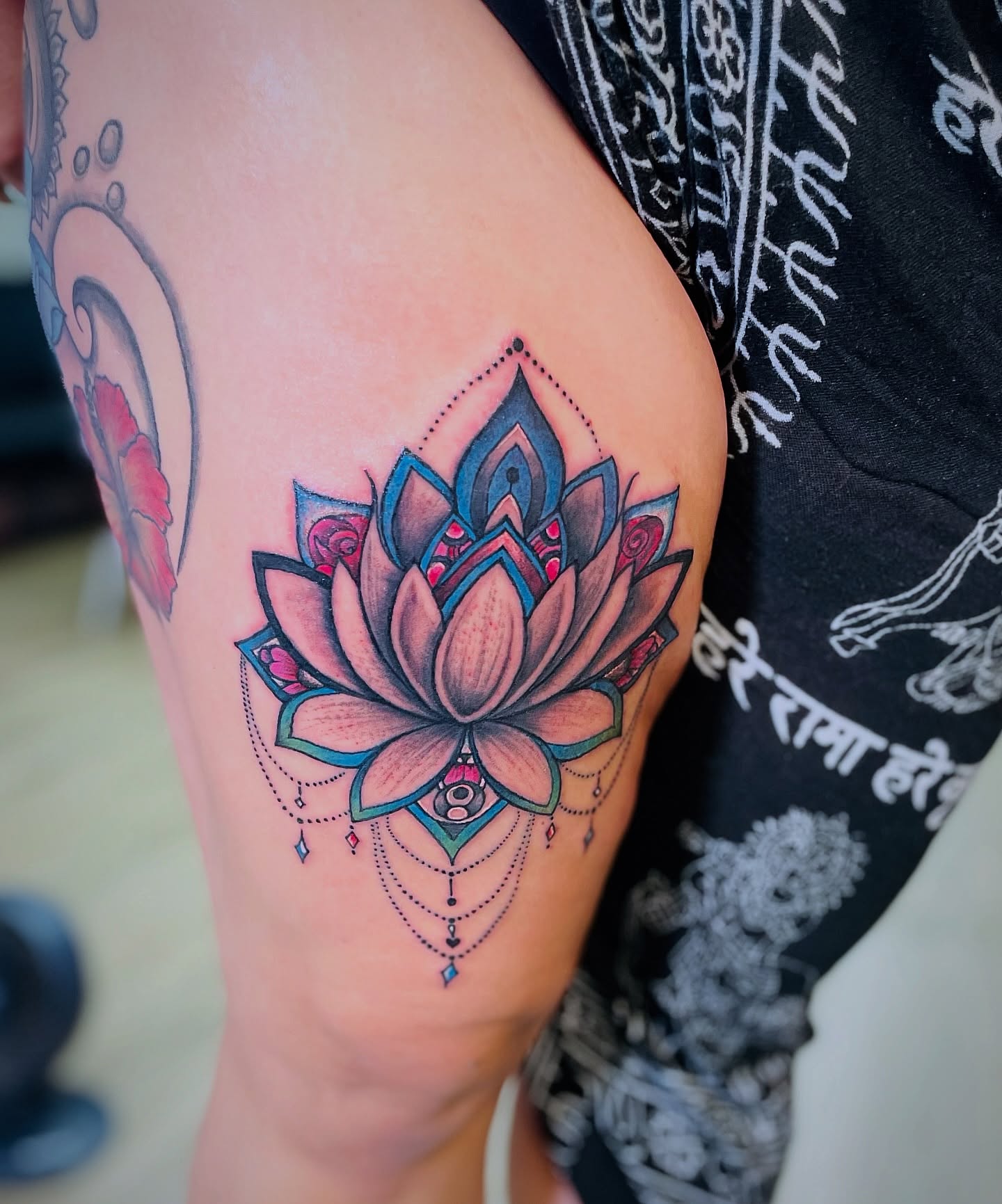 Tattoo by @tattedby_nat — dotwork, ornamental