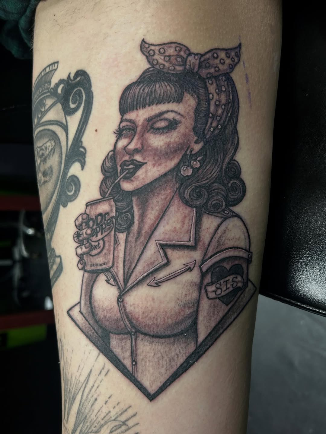 Tattoo by @bhendrixart — american_traditional, black_and_grey