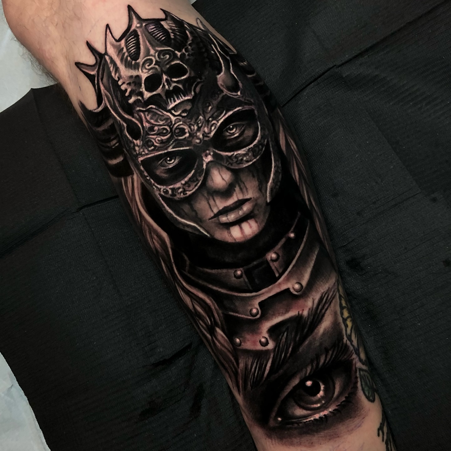Tattoo by @coreyryantattoo — black_and_grey, realism