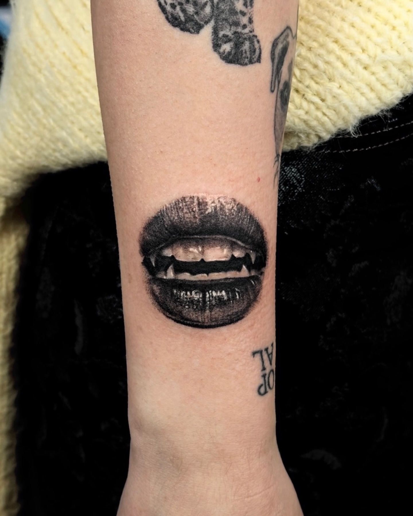 Tattoo by @bogwitchtattoos โ black_and_grey
