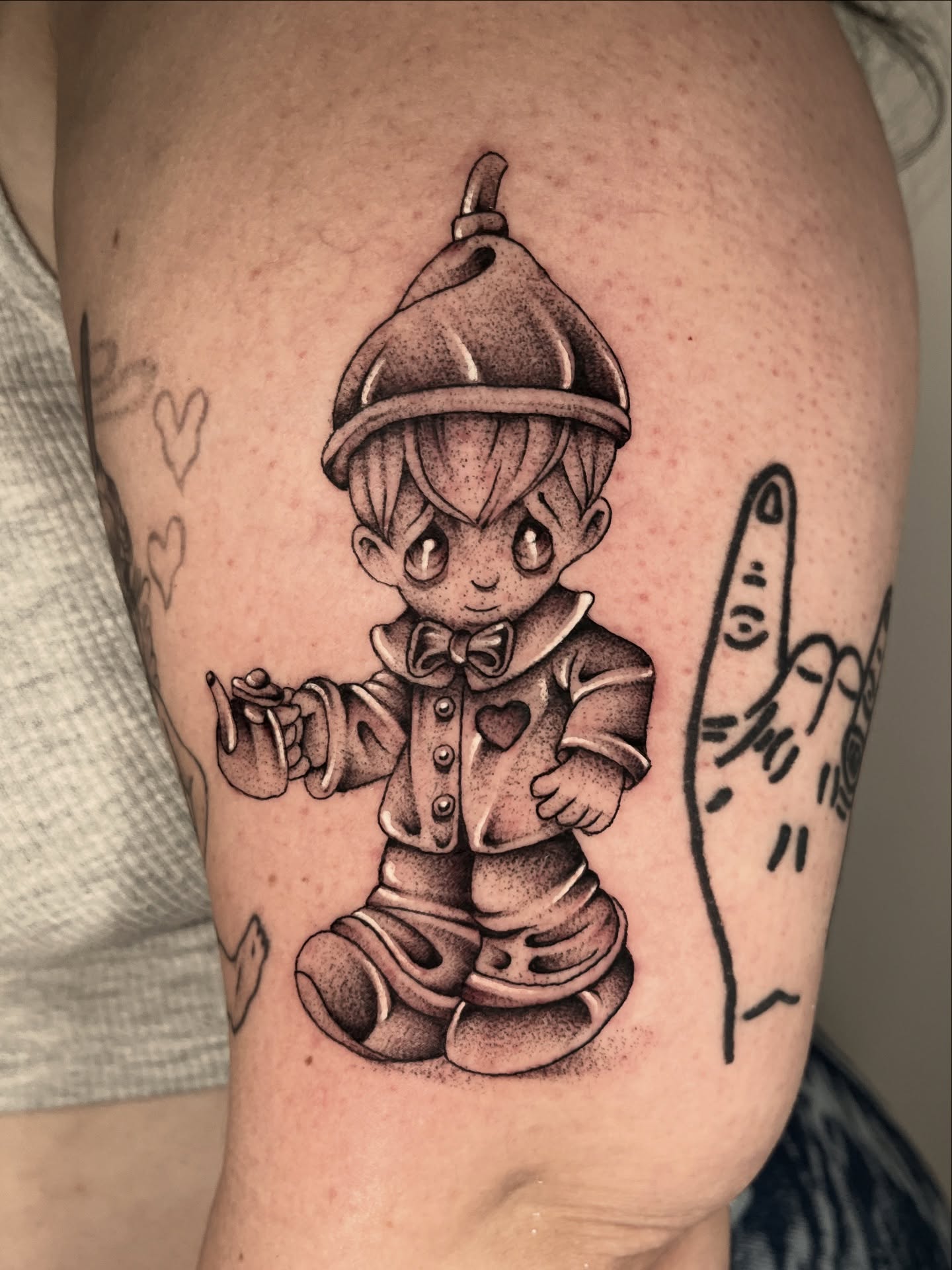 Tattoo by @jesus_pieces_ — black_and_grey