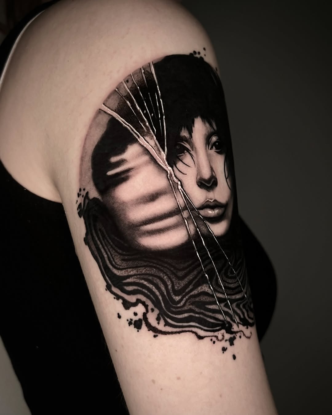 Tattoo by @caitybugink โ black_and_grey, realism