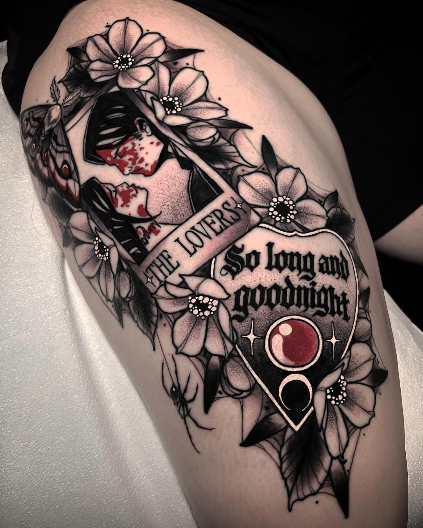Tattoo by @yesitattoos — american_traditional, dotwork