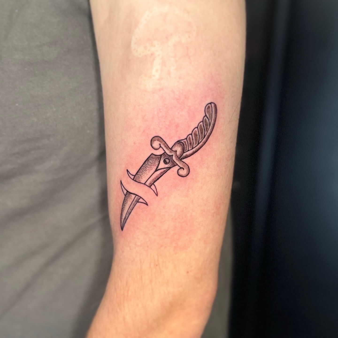 Tattoo by @missmangokush — black_and_grey