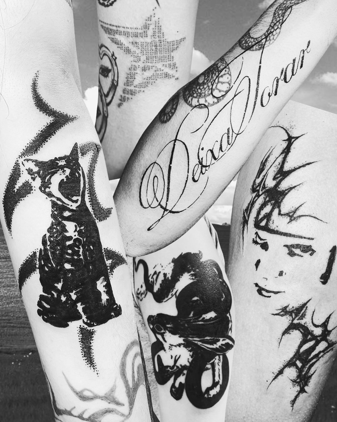 Tattoo by @cristytattoo — black_and_grey, dotwork
