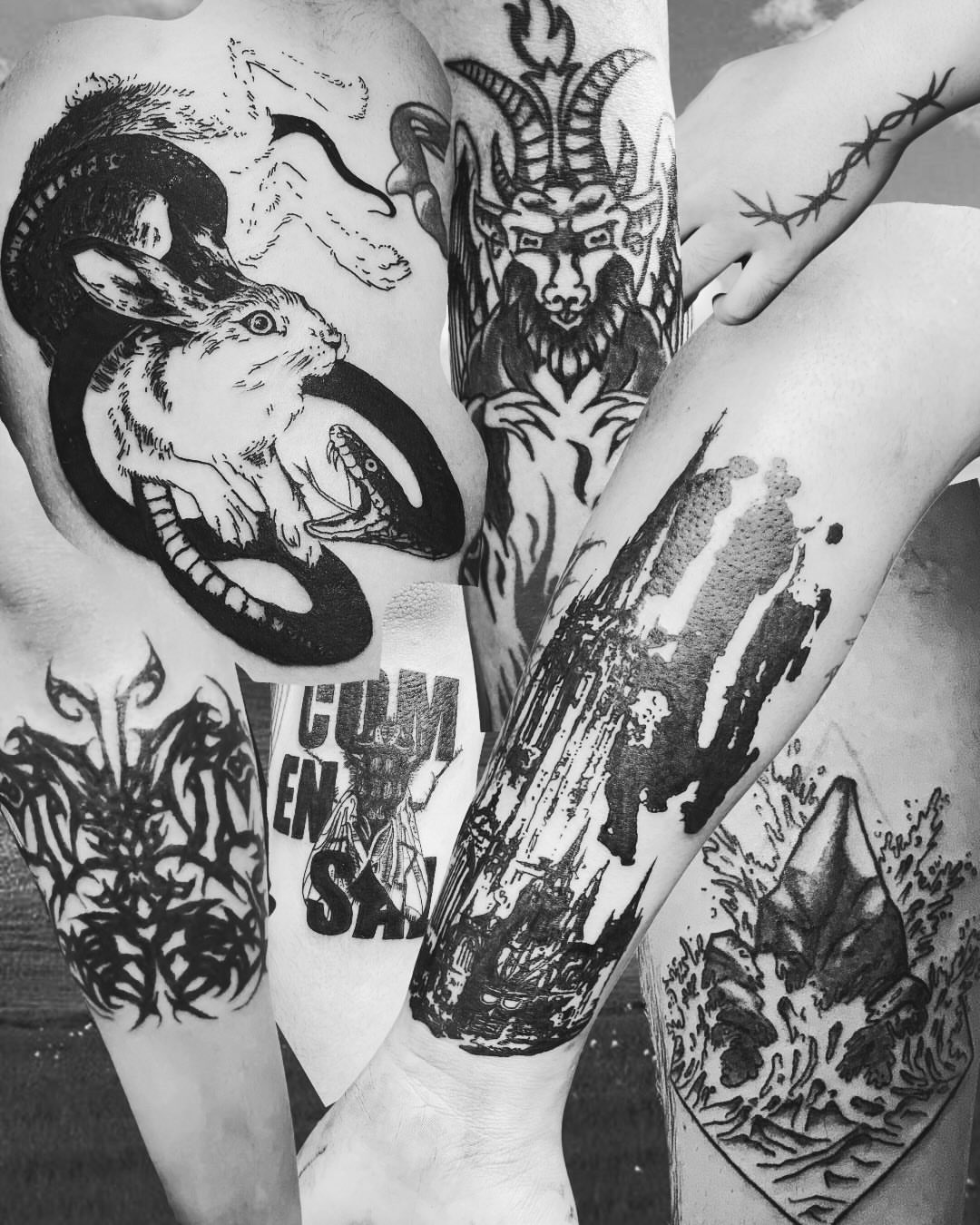 Tattoo by @cristytattoo — black_and_grey, dotwork