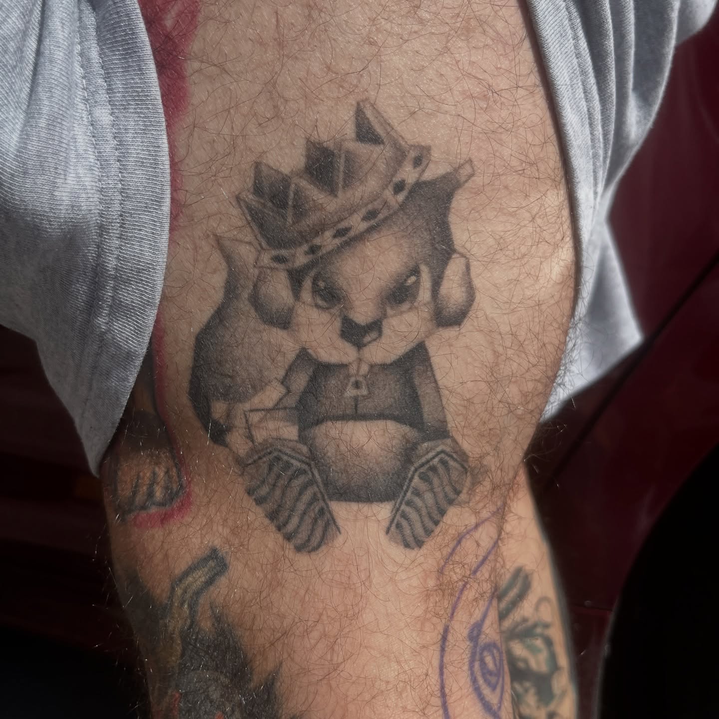 Tattoo by @vapidstar — black_and_grey