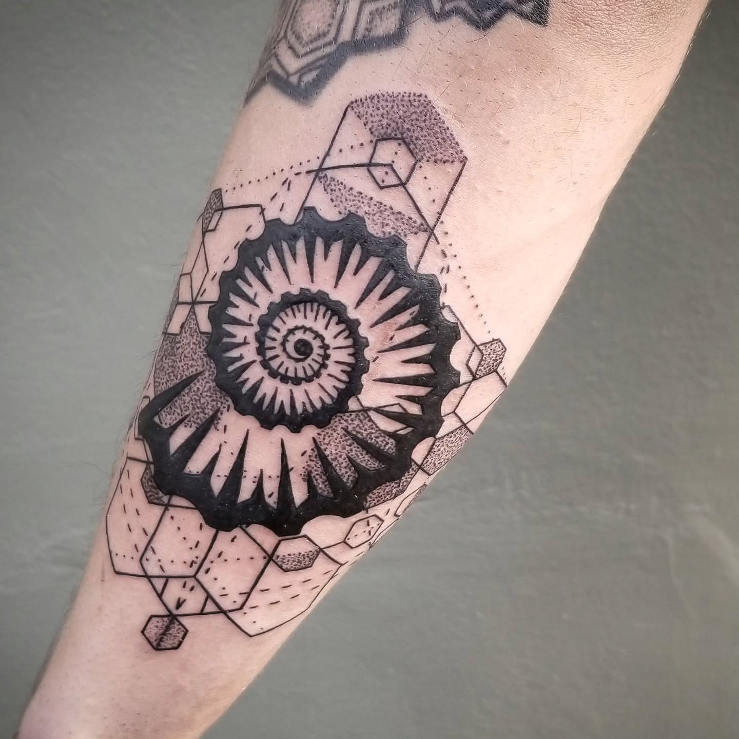 Tattoo by @myinklady — dotwork, geometric